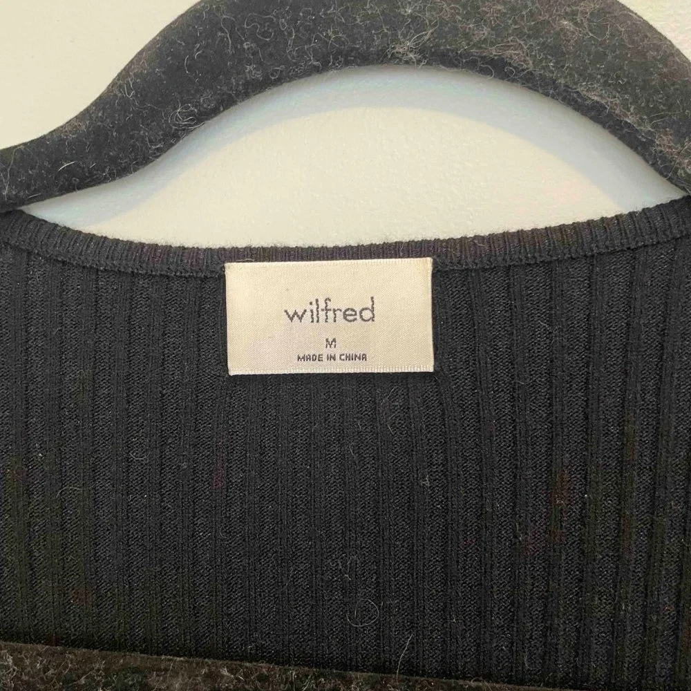 Aritzia Wilfred All Tied Up Longsleeve Sweater - Black - Size Medium - Picture 3 of 3